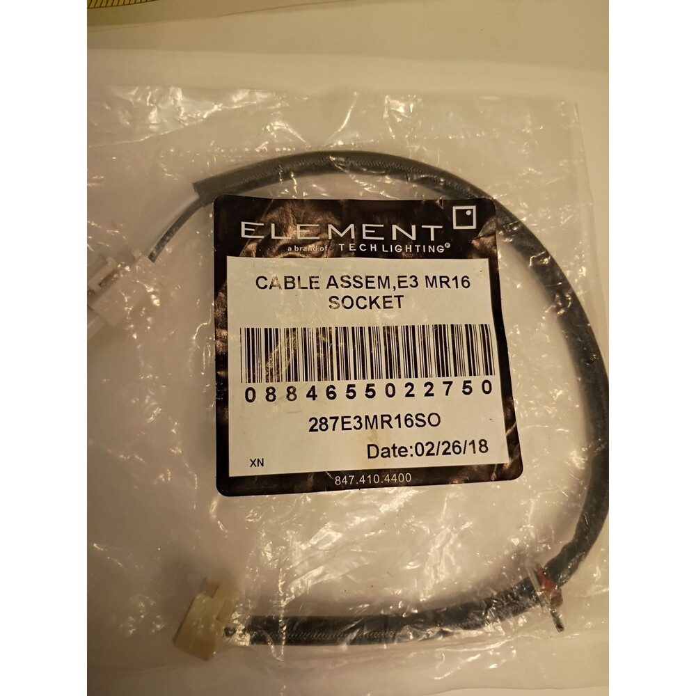 Element 287E3MR16SO, CABLE ASSEMBLY E3 MR16 SOCKET